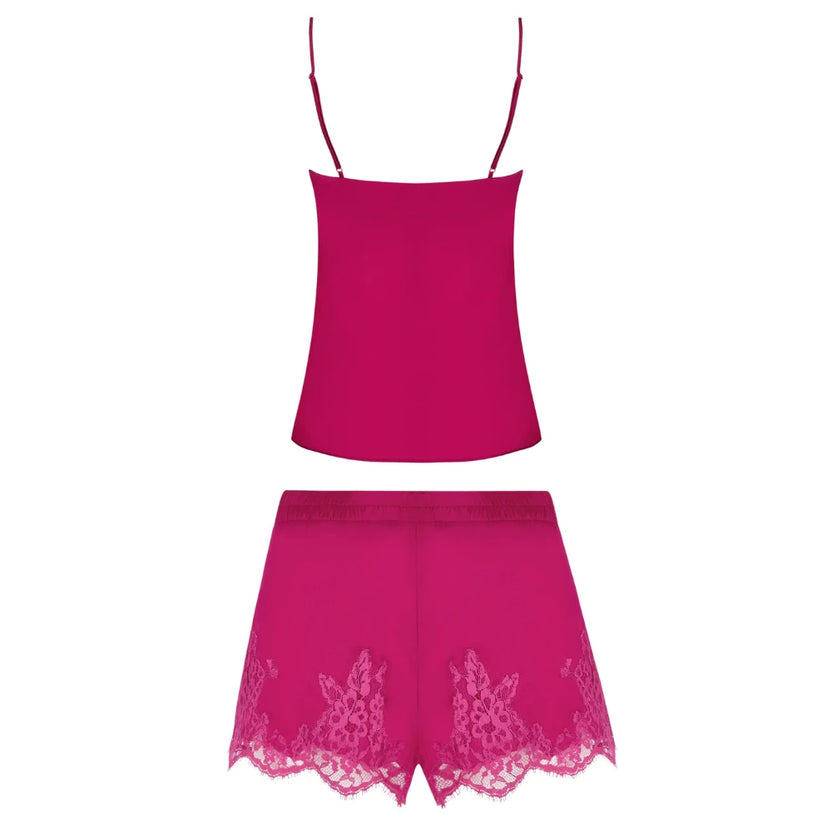 Lise Charmel Splendeur Soie Carmin Silk Cami & Shorts Back