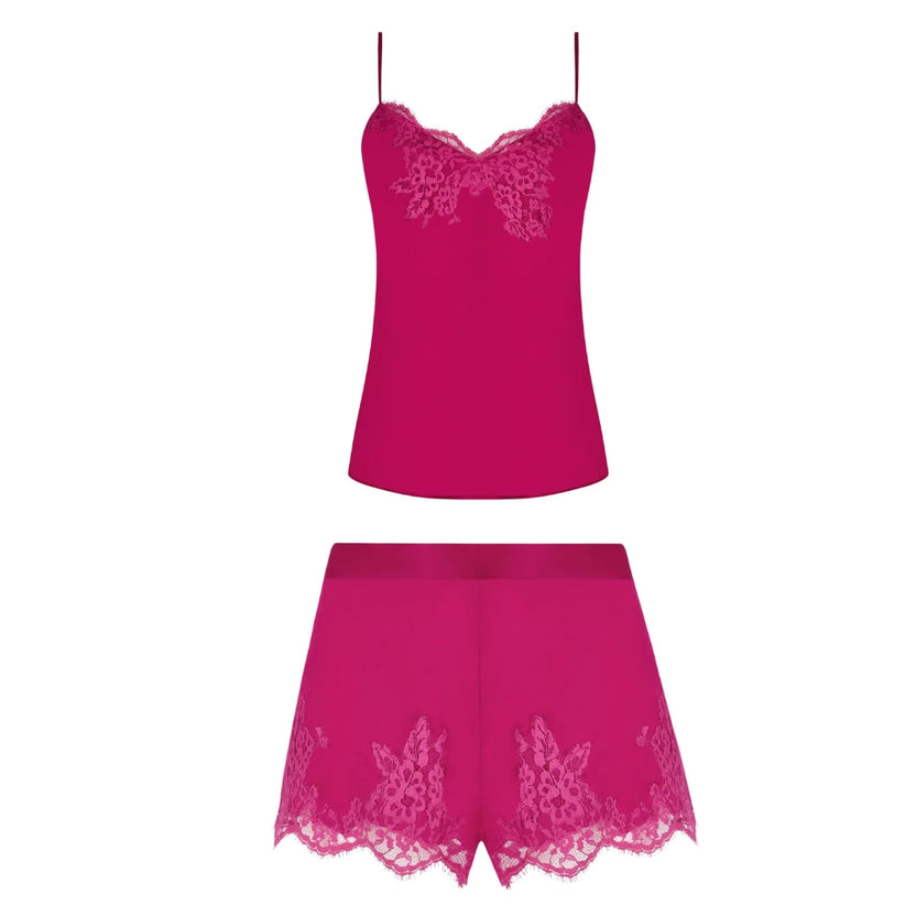 Lise Charmel Splendeur Soie Carmin Silk Cami & Shorts Front