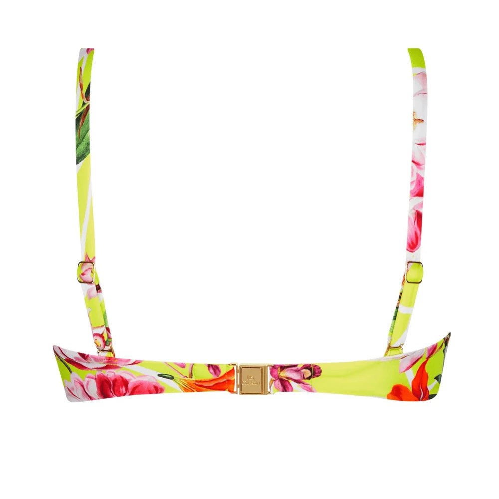 Lise Charmel Swim Fleurs Splendeur Lime Bandeau Bikini Top Back