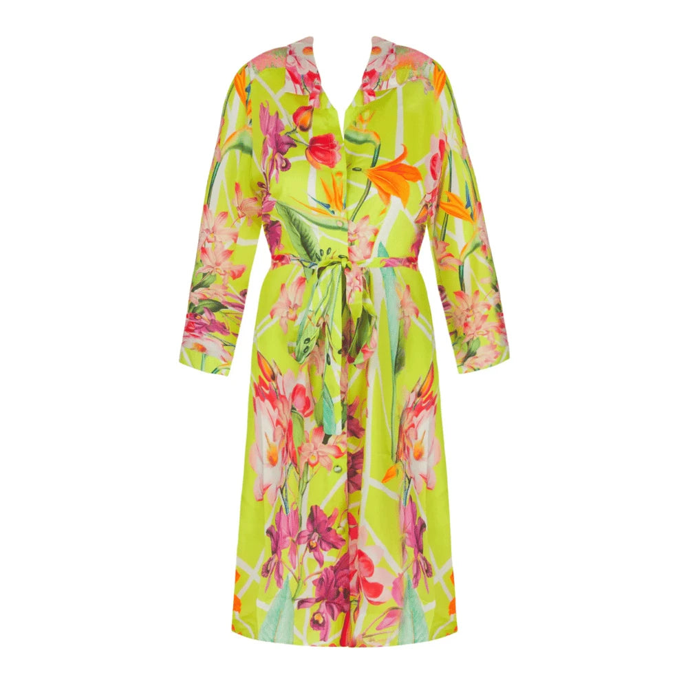 Lise Charmel Swim Fleurs Splendeur Lime Beach Shirt