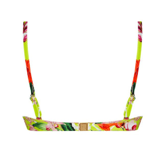 Lise Charmel Swim Fleurs Splendeur Lime Plunge Bikini Top Back