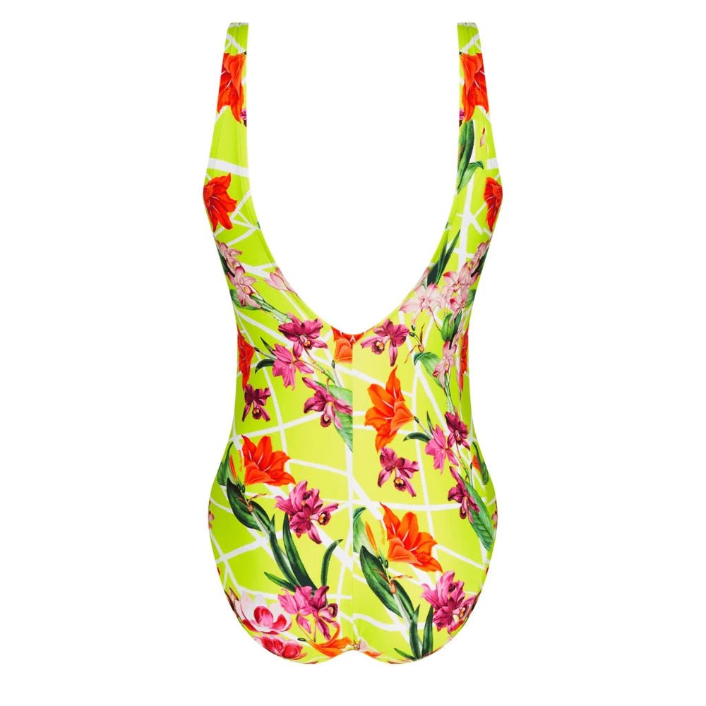 Lise Charmel Swim Fleurs Splendeur Lime Swimsuit Back