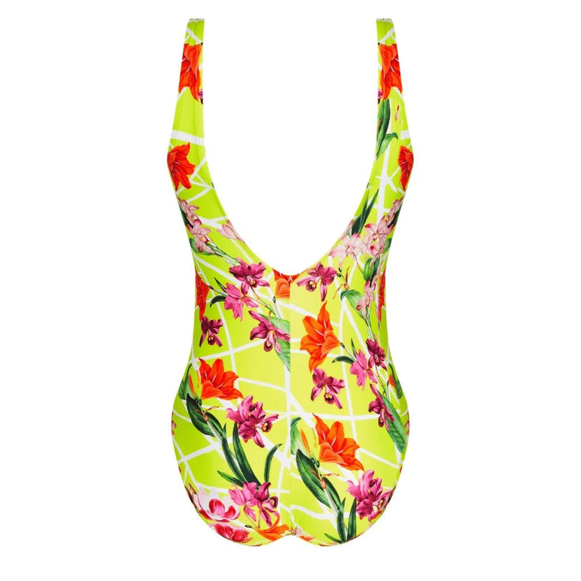 Lise Charmel Swim Fleurs Splendeur Lime Swimsuit Back