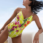 Lise Charmel Swim Fleurs Splendeur Lime Swimsuit Front