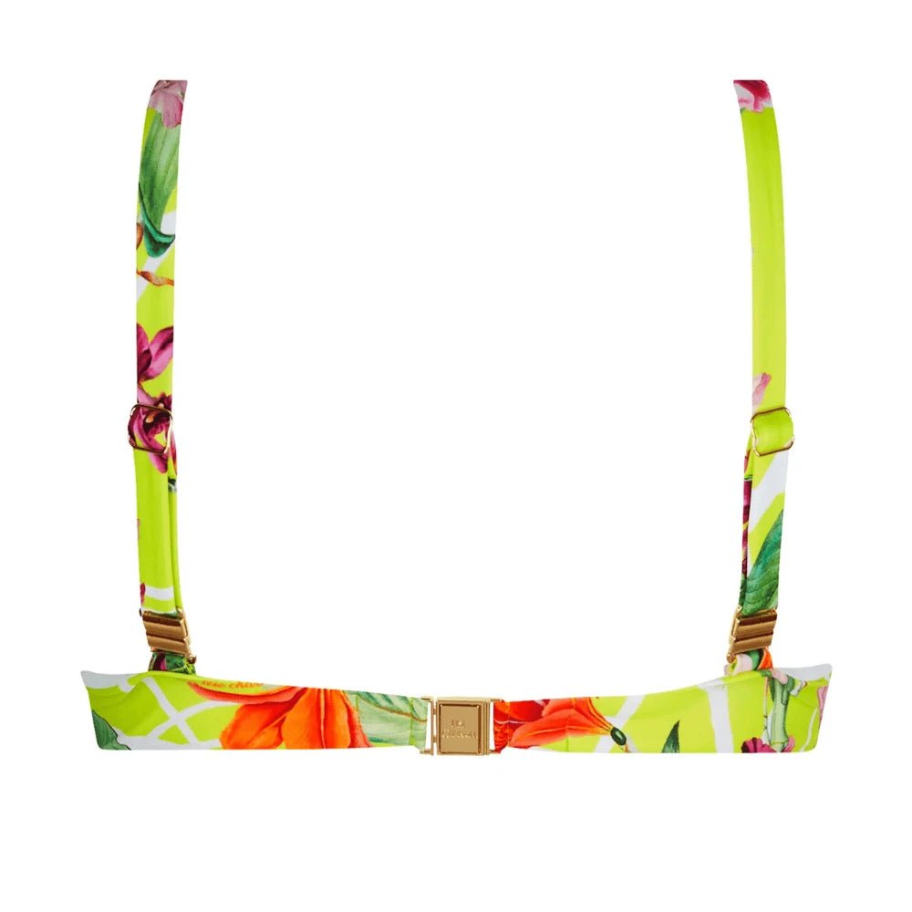 Lise Charmel Swim Fleurs Splendeur Lime Underwired Triangle Bikini Top Back