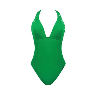 Lise Charmel  Ajourage Couture Green Halter Swimsuit