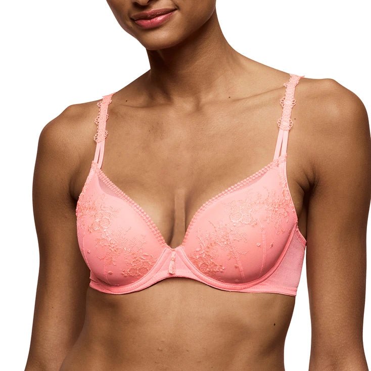 Marie Jo Annaelle Neon Peach Heartshape Bra Front