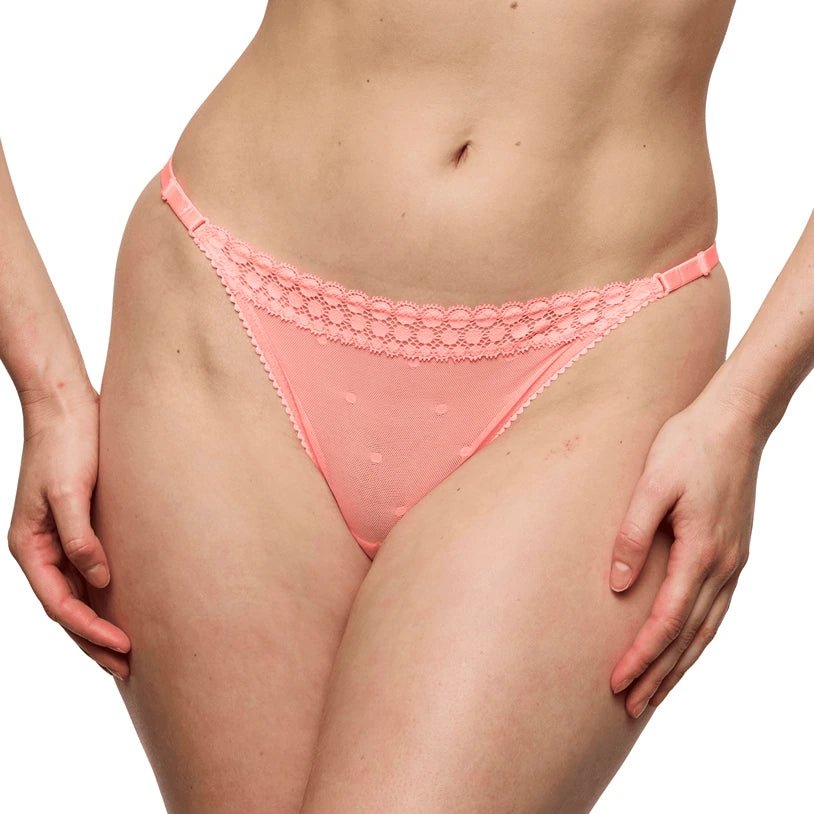 Marie Jo Annaelle Neon Peach Mini Thong Front