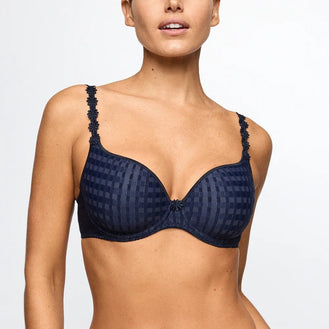Marie Jo Avero Velvet Blue Heartshape Bra Front
