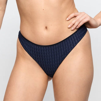 Marie Jo Avero Velvet Blue Thong Front