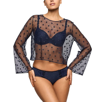 Marie Jo Avero Velvet Blue Top Front