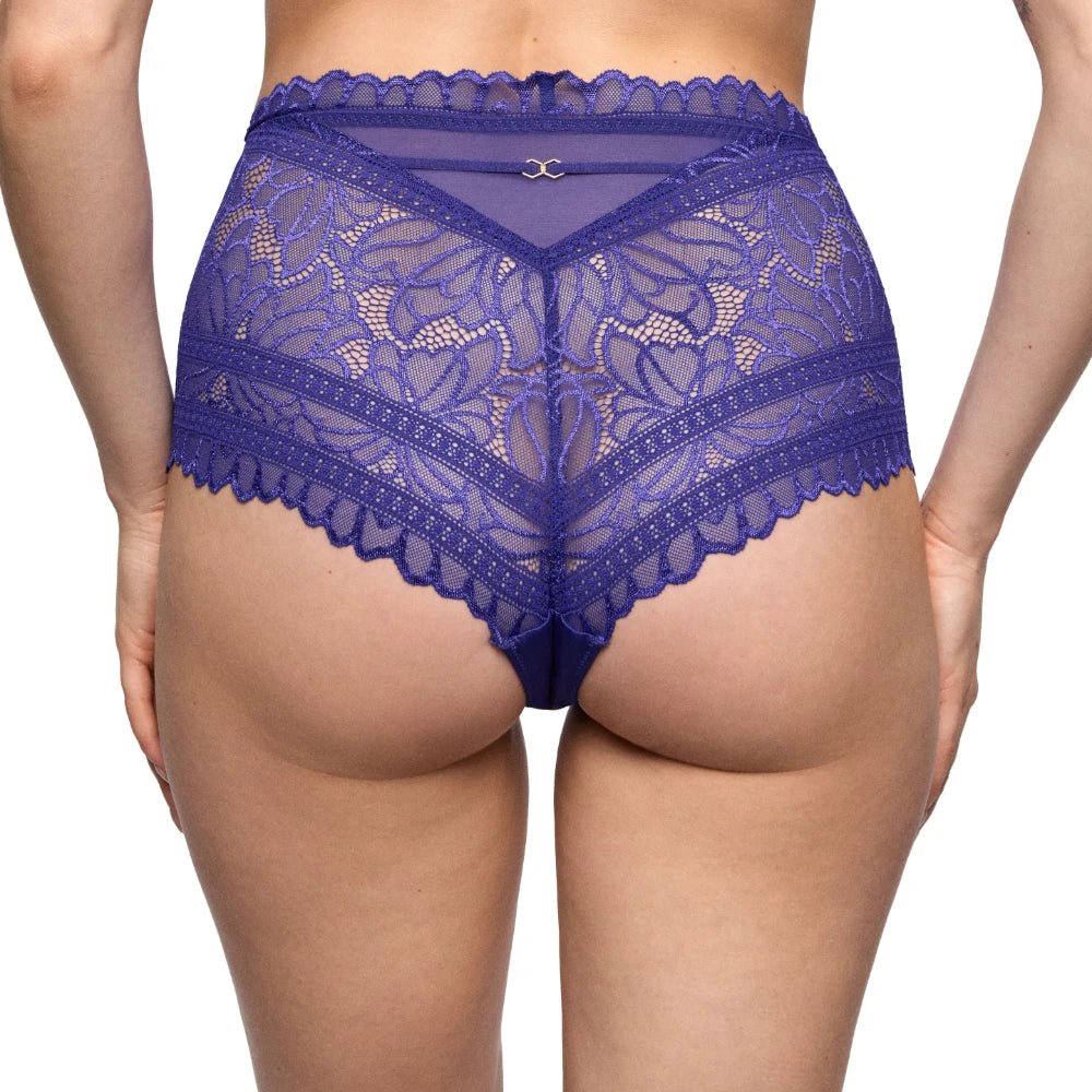 Marie Jo Cerina Velvet Blue High Waist Briefs Back
