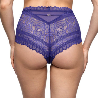 Marie Jo Cerina Velvet Blue High Waist Briefs Back