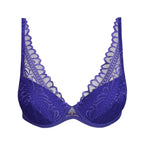 Marie Jo Cerina Velvet Blue Padded Plunge Bra
