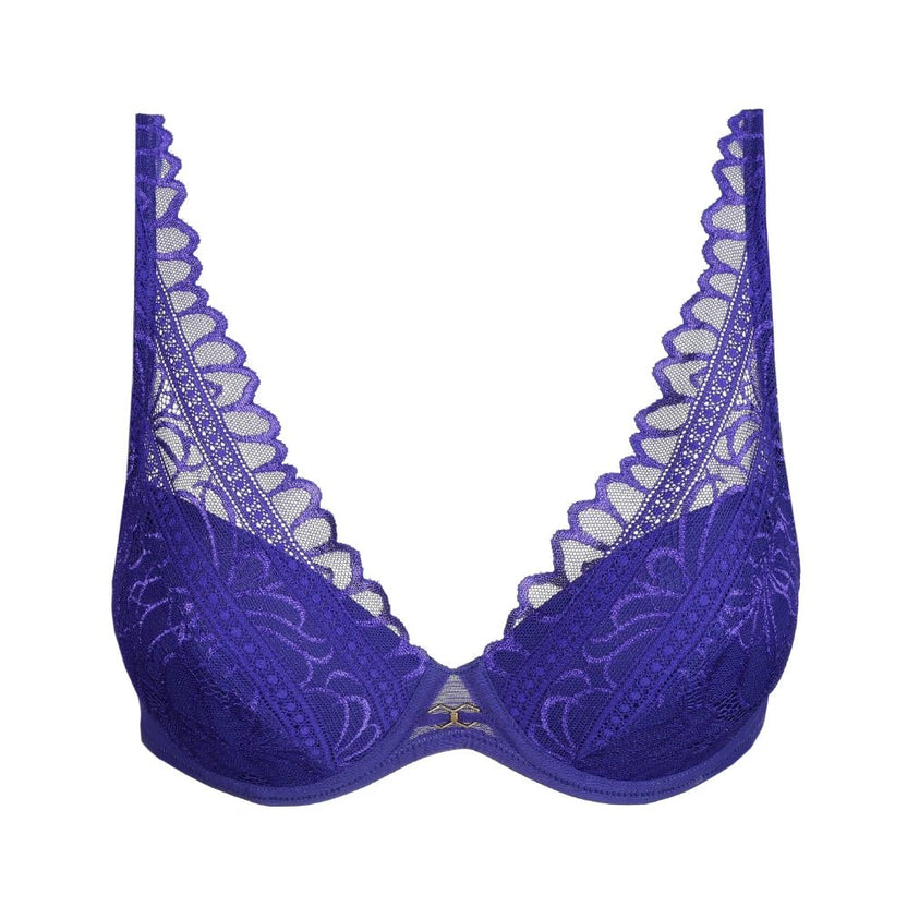 Marie Jo Cerina Velvet Blue Padded Plunge Bra