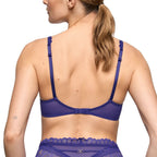 Marie Jo Cerina Velvet Blue Padded Plunge Bra Back