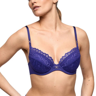 Marie Jo Cerina Velvet Blue Push-Up Bra Front