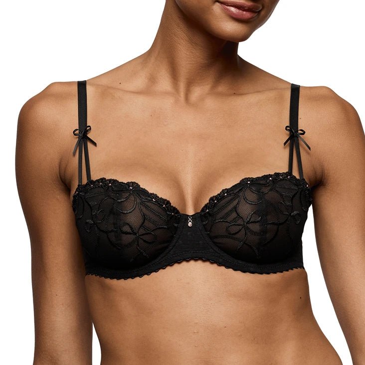 Marie Jo Noova Black Balcony Bra Front