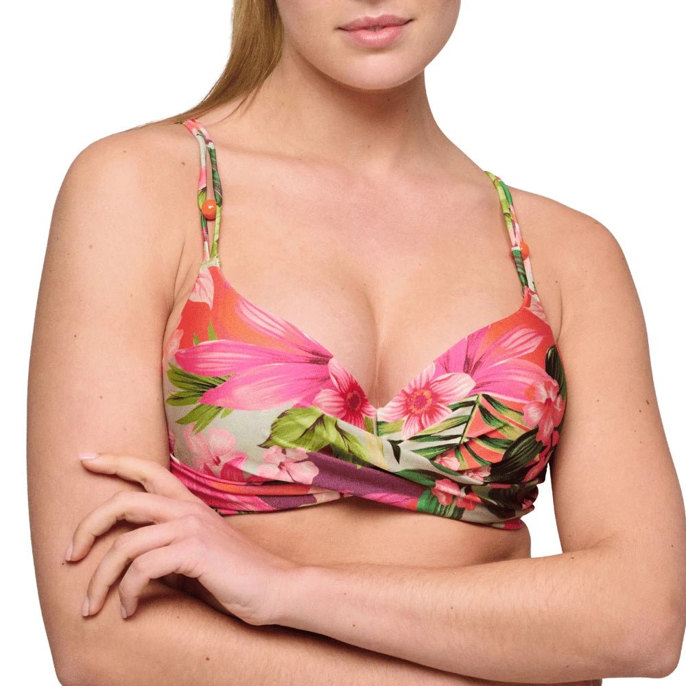 Marie Jo Swim Norma Jeanne Tropical Sunset Plunge Bikini Top Front