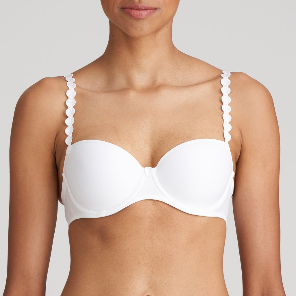 Marie Jo Tom Padded White Balcony Bra Front