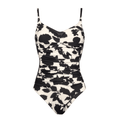 Maryan Mehlhorn Florascape Cream Black Swimsuit