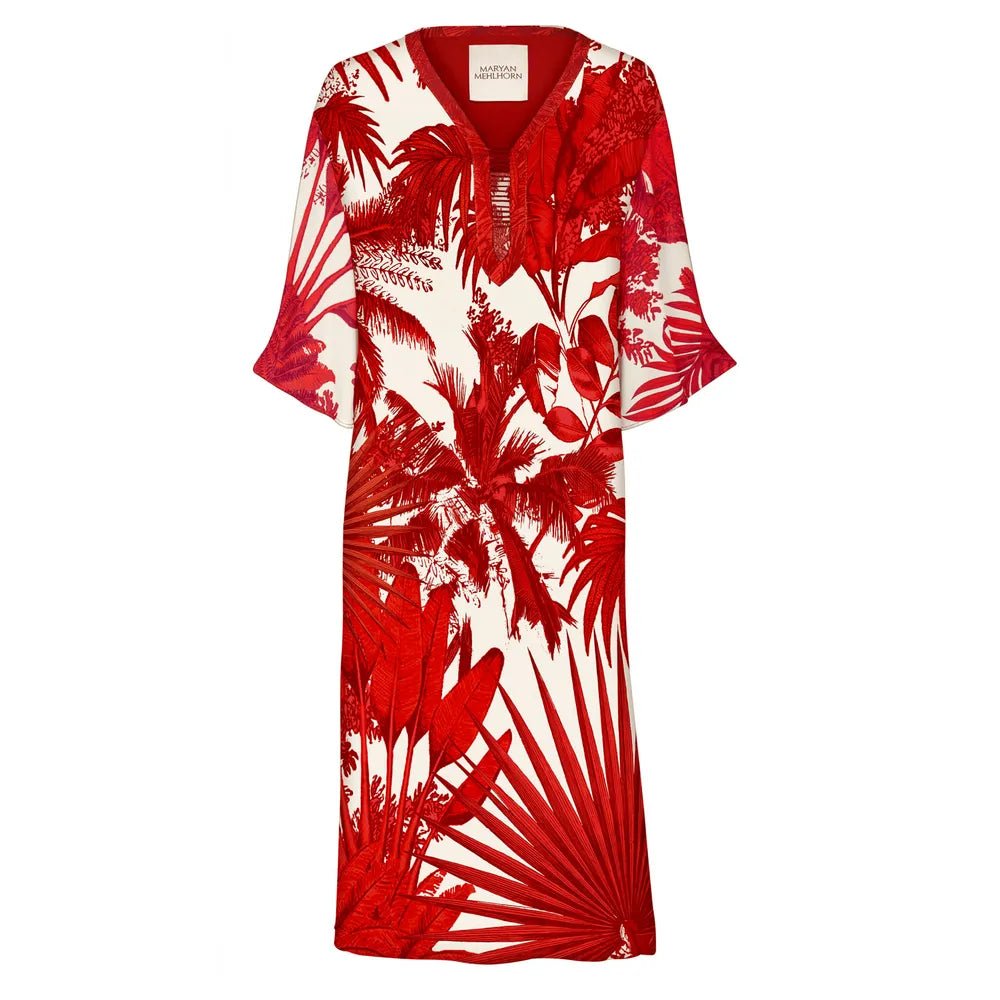 Maryan Mehlhorn Palmaria Creme Rouge Caftan