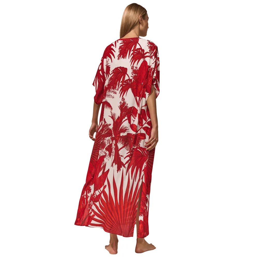 Maryan Mehlhorn Palmaria Creme Rouge Caftan Back