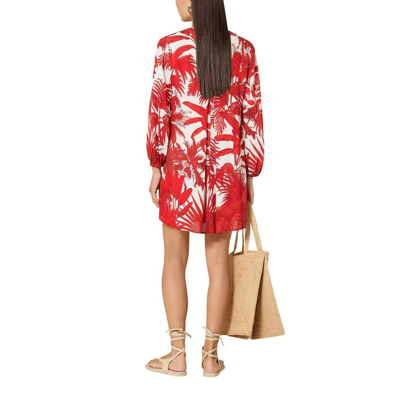 Maryan Mehlhorn Palmaria Creme Rouge Tunic Back