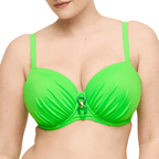 PrimaDonna Pilon Neon Lime Balcony Bikini Top Front