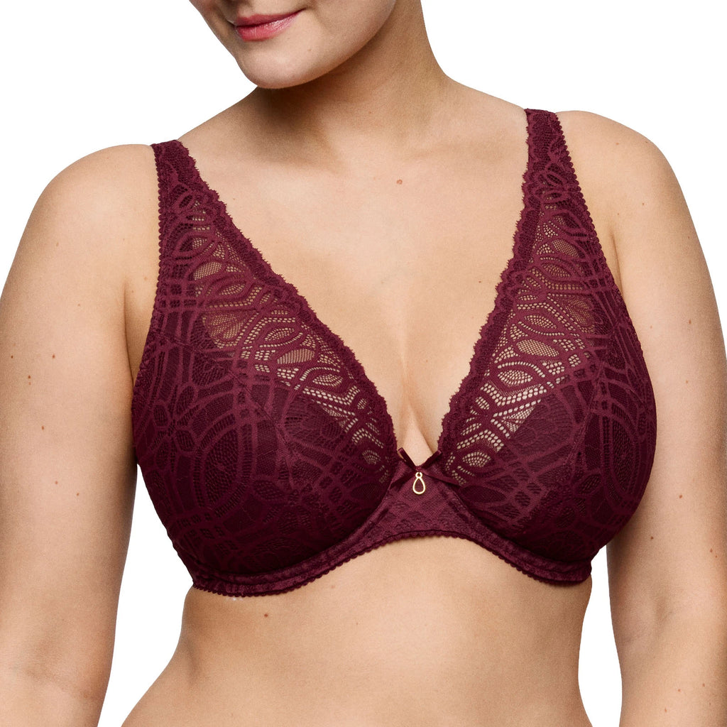 PrimaDonna Salerno Evening Red Half Padded Plunge Bra Front