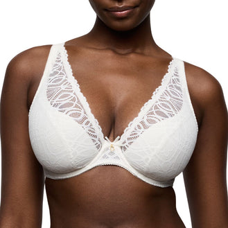 PrimaDonna Salerno Ivory Half Padded Plunge Bra Front