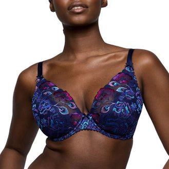 PrimaDonna San Angel Water Blue Half Padded Plunge Bra Front