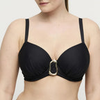 PrimaDonna Swim Uvita Black Bikini Top Front