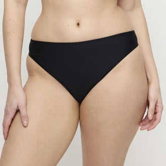 PrimaDonna Swim Uvita Black Brazilian Bikini Bottoms Front