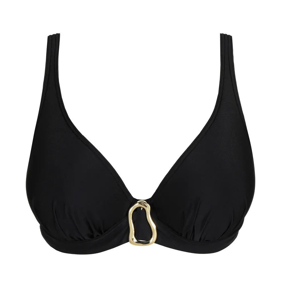 PrimaDonna Swim Uvita Black Plunge Bikini Top