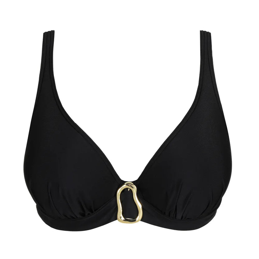 PrimaDonna Swim Uvita Black Plunge Bikini Top