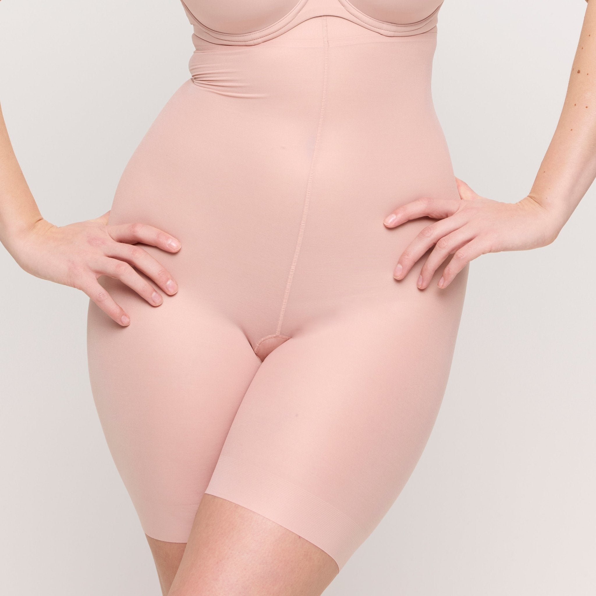 Prima Donna Figuras Pink High Waist Long Leg Control Briefs Front