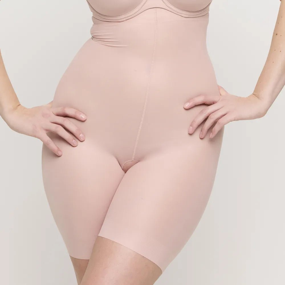 Prima Donna Figuras Pink High Waist Long Leg Control Briefs Front