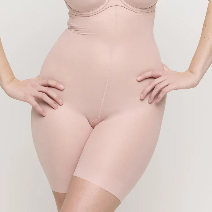Prima Donna Figuras Pink High Waist Long Leg Control Briefs Front
