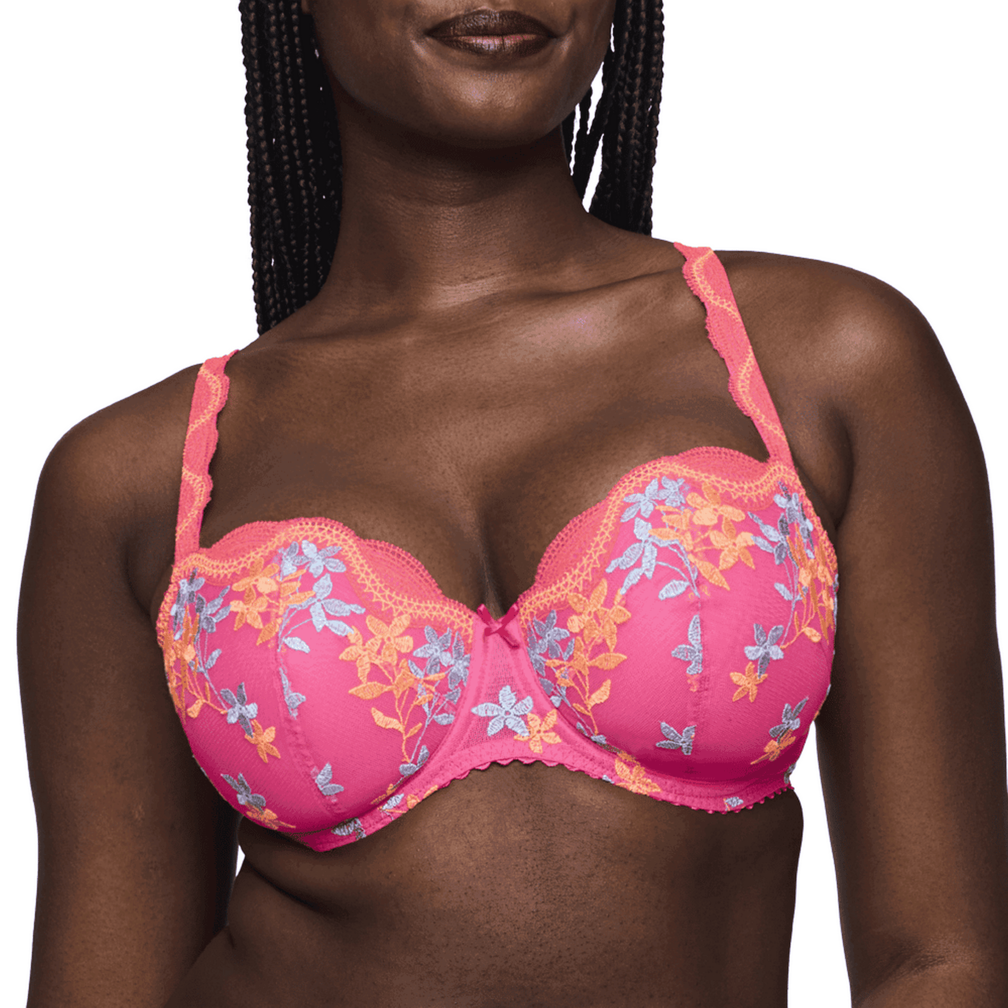 Prima Donna Cala Luna Pink Balcony Bra Front