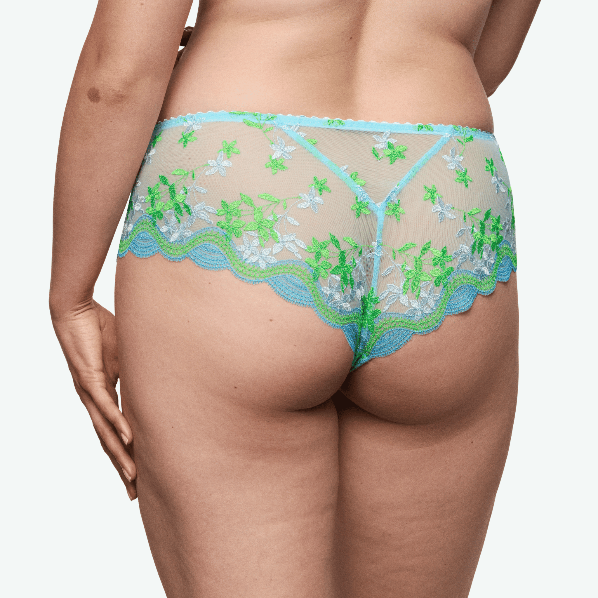 Prima Donna Cala Luna Ice Blue Luxury Thong Briefs Back
