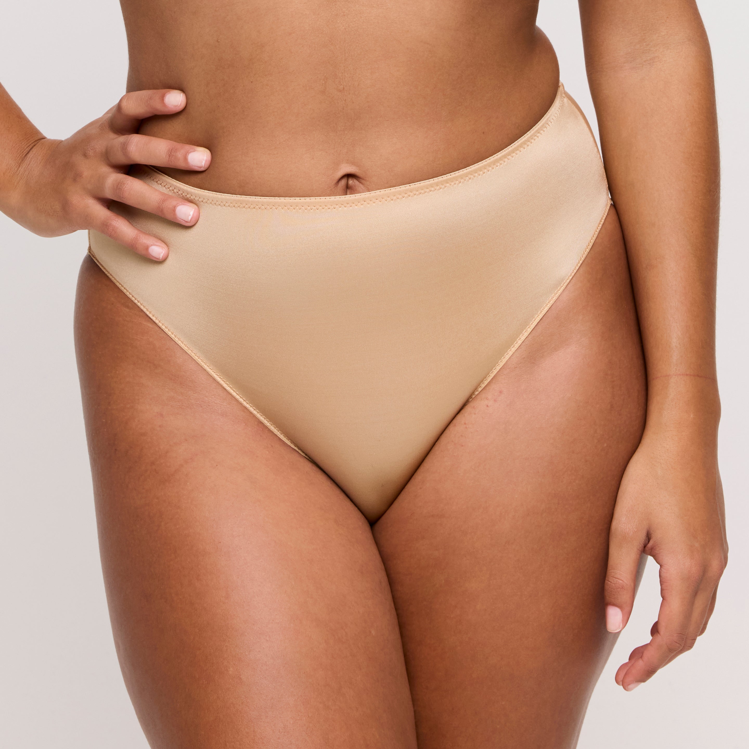 Prima Donna Satin Cognac Full Briefs Front
