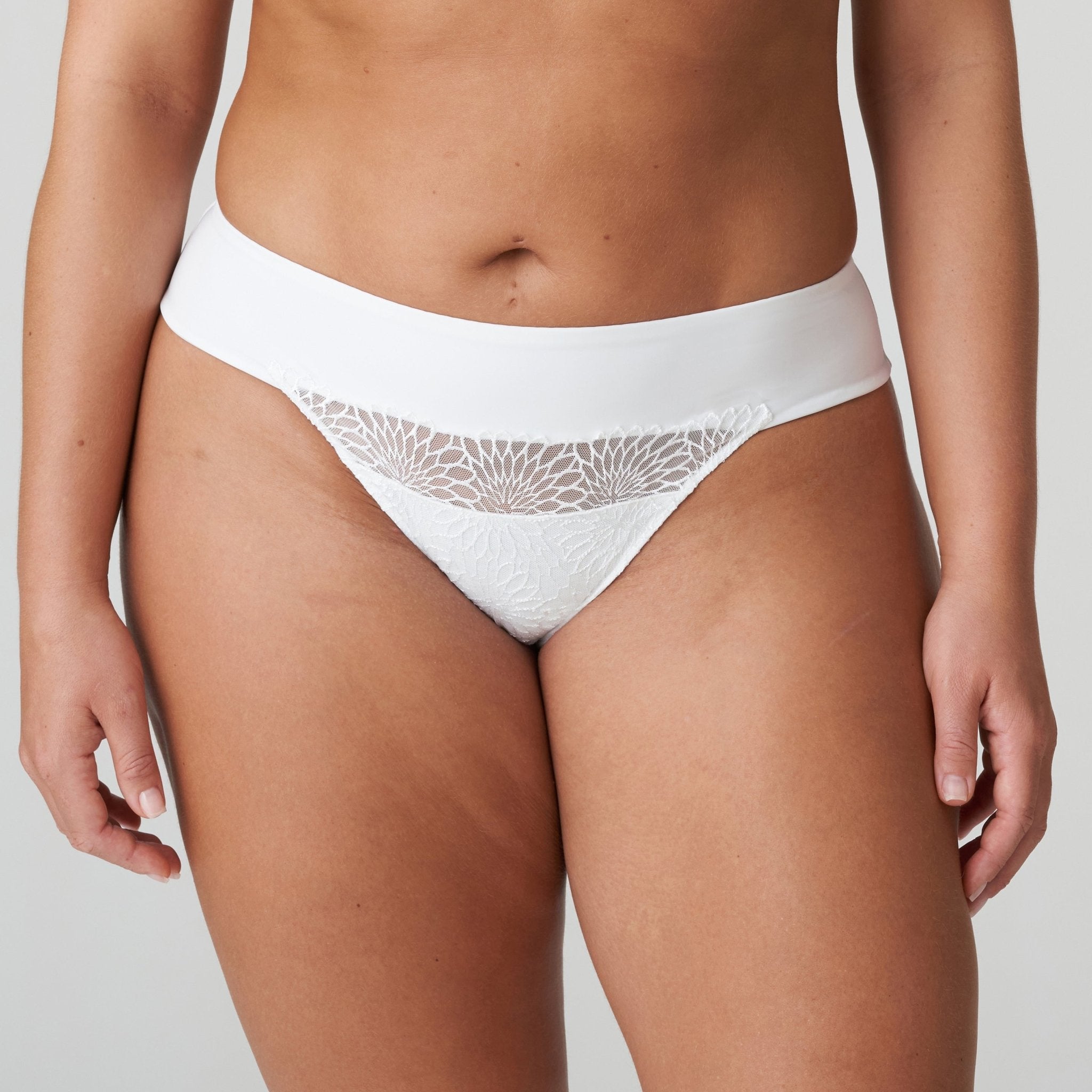 Prima Donna Sophora White Thong Front