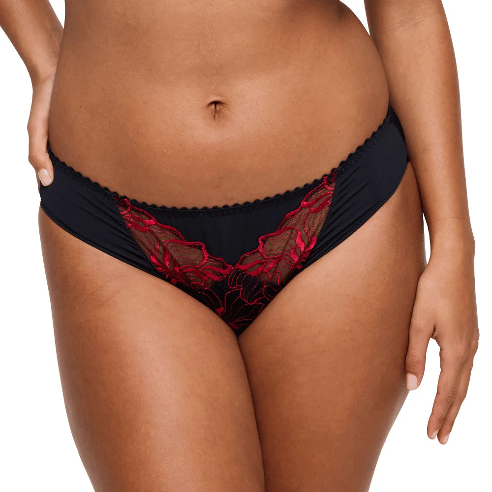 Prima Donna Springdale Black Rose Rio Briefs Front