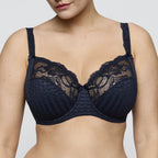 PrimaDonna Madison Velvet Blue Full Cup Bra Front