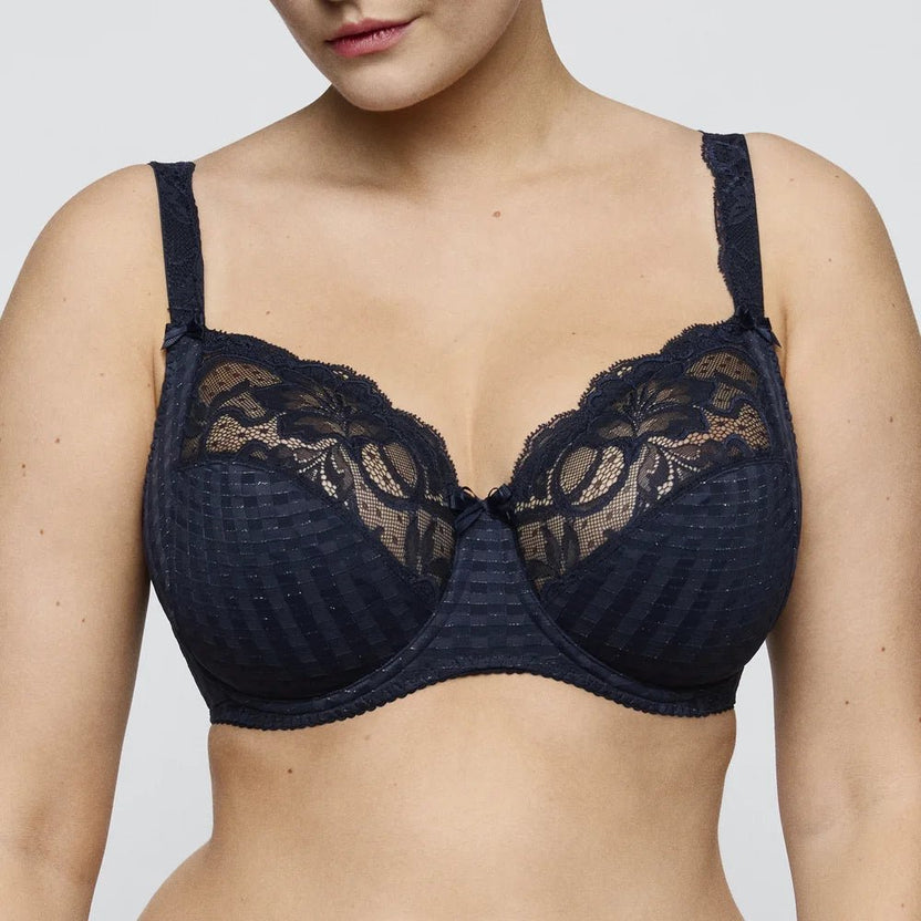 PrimaDonna Madison Velvet Blue Full Cup Bra Front