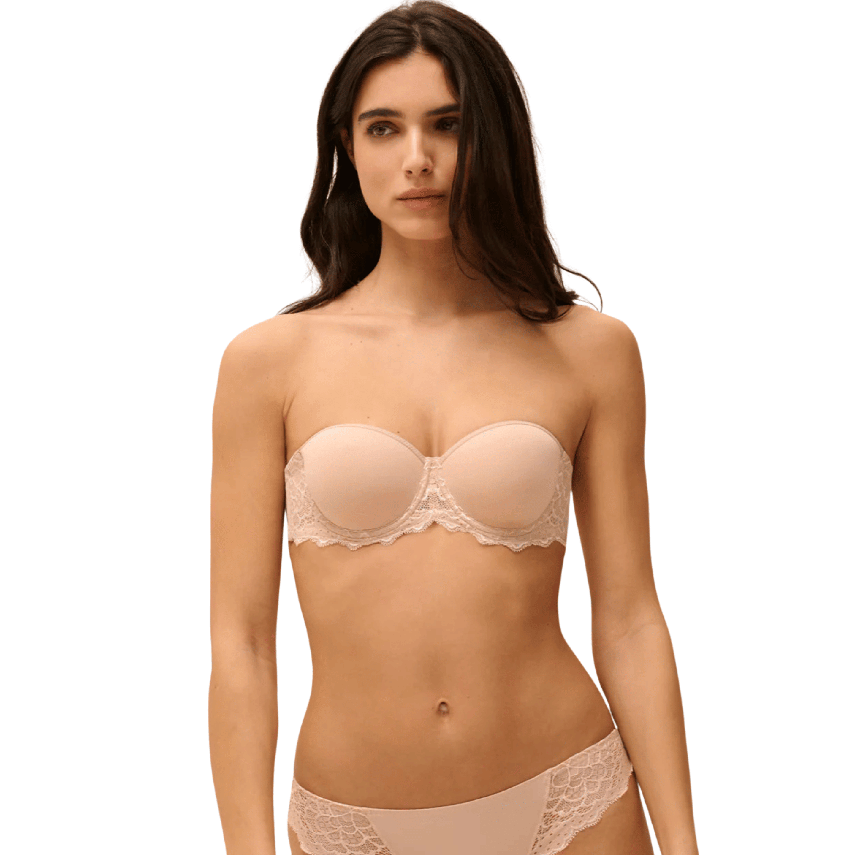 Simone Perele Caresse Peau Rose Strapless Bra Front