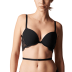 Simone Perele Karma Black Low Back Bra Front