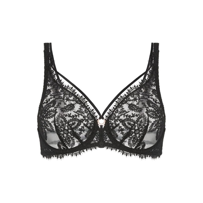Simone Perele Precieuse Black Plunge Bra