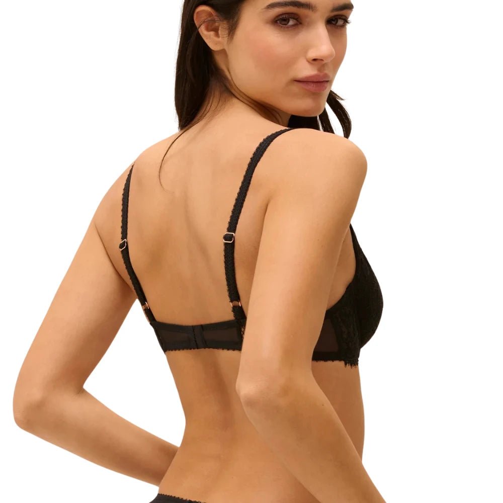 Simone Perele Precieuse Black Push Up Bra Back